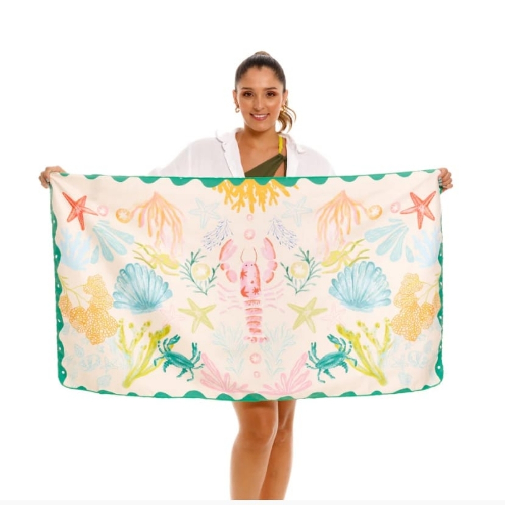 CORAL MERMAID TRAVEL TOWEL